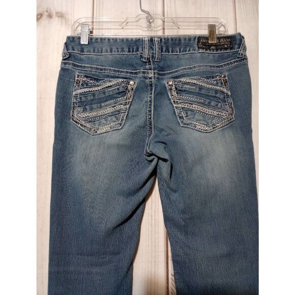 Amethyst Jeans Junior 9 Low Rise Bootcut Y2K Detailed Pockets - Picture 4 of 8